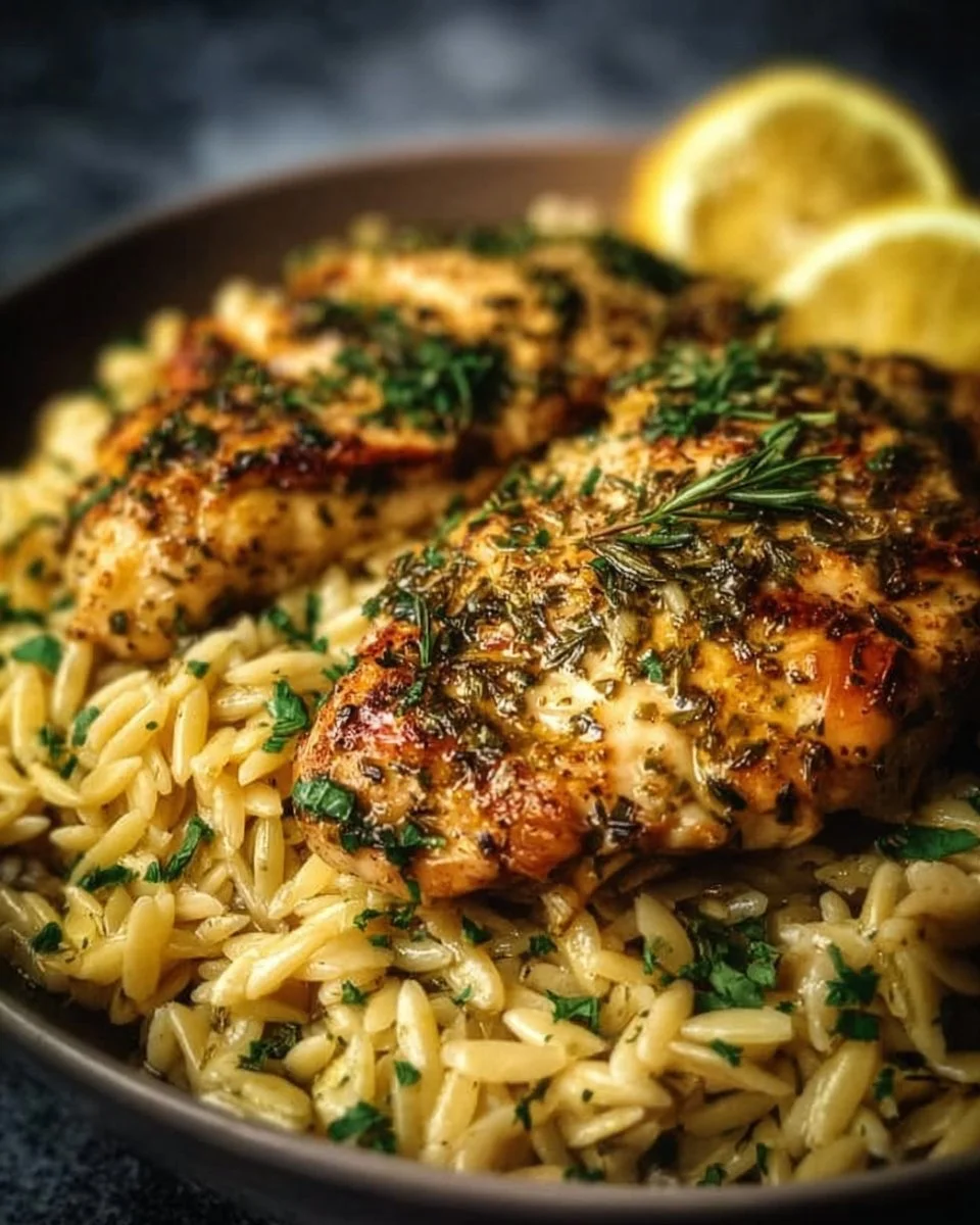 Instant Pot Lemon Herb Chicken with Orzo