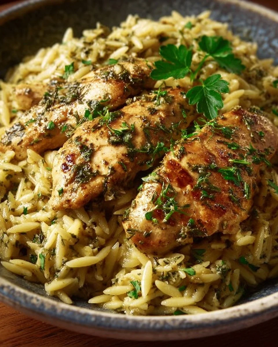 Instant Pot Lemon Herb Chicken with Orzo