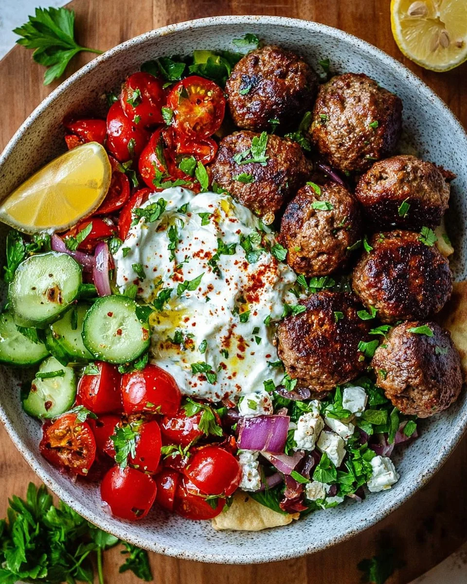 Mediterranean Meatballs Bowl