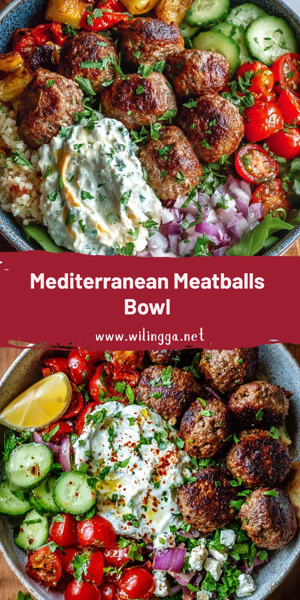 Mediterranean Meatballs Bowl