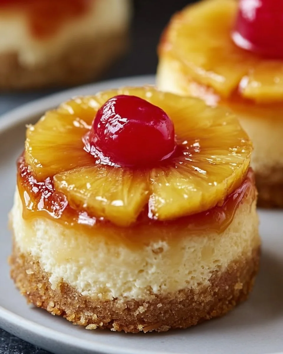 Mini Pineapple Upside-Down Cheesecakes