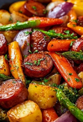 One-Pan Honey Garlic Kielbasa with colorful veggies for an easy family dinner