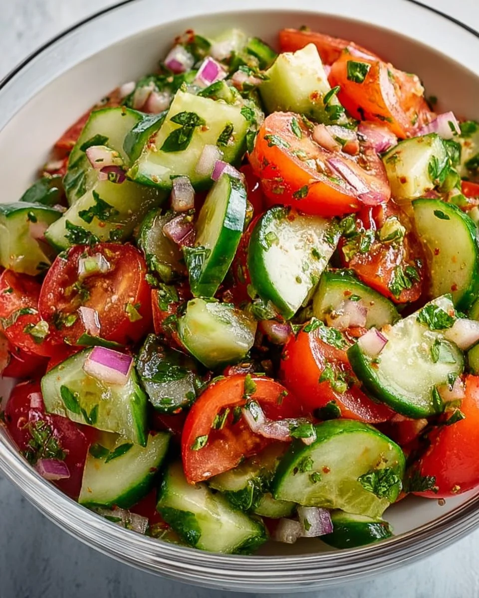 Quick Italian Cucumber Salad