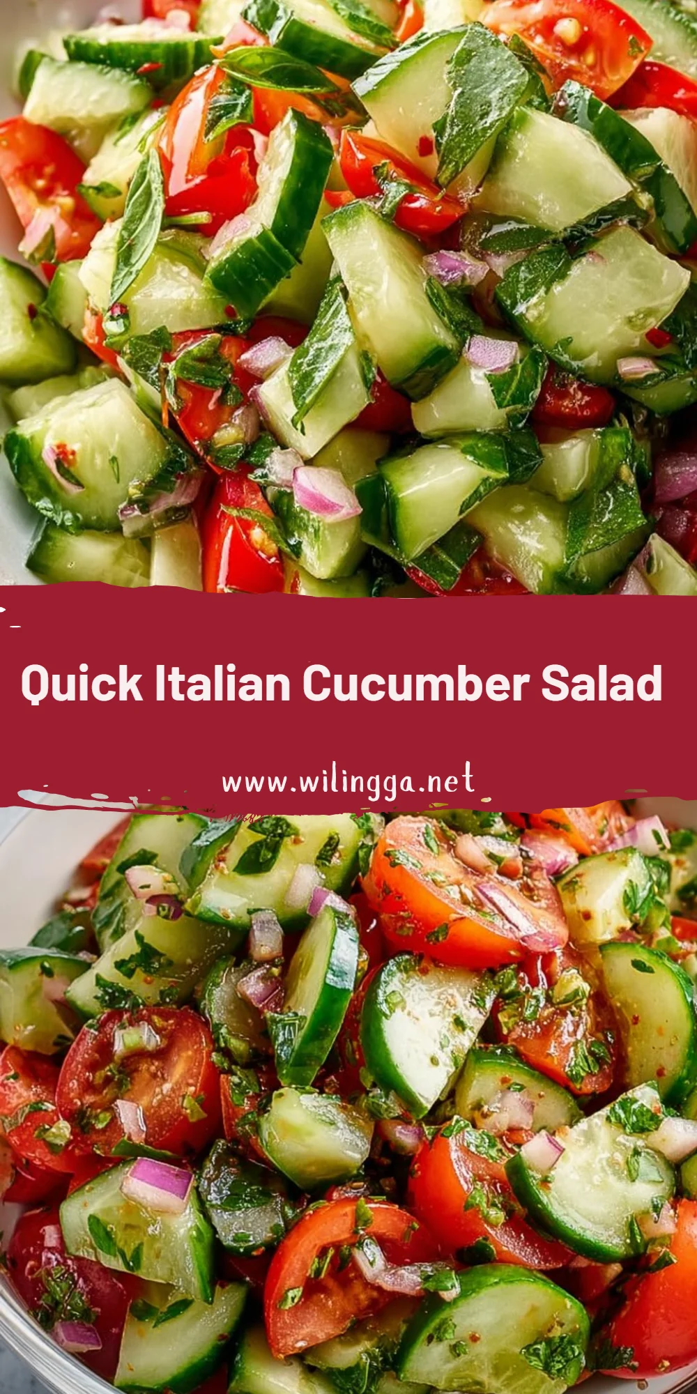 Quick Italian Cucumber Salad