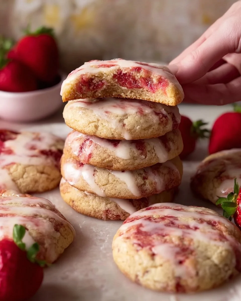Strawberry Cheesecake Cookies (Pretty & Delicious!)