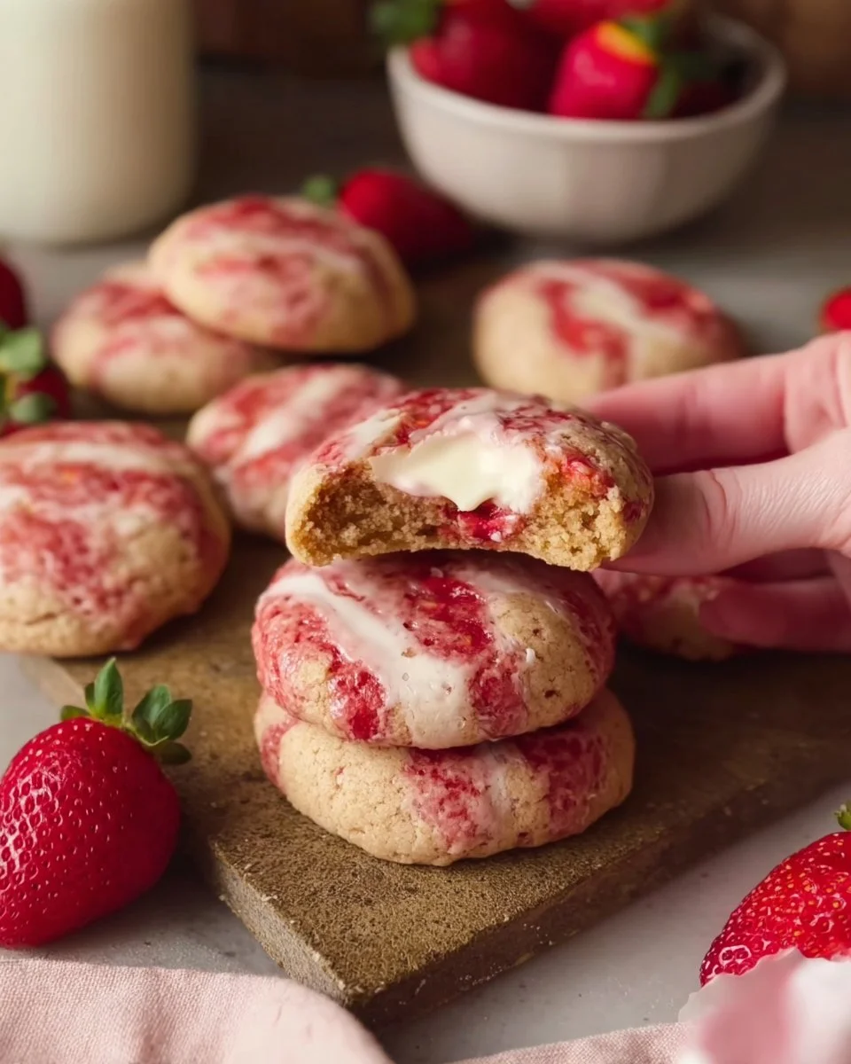 Strawberry Cheesecake Cookies (Pretty & Delicious!)