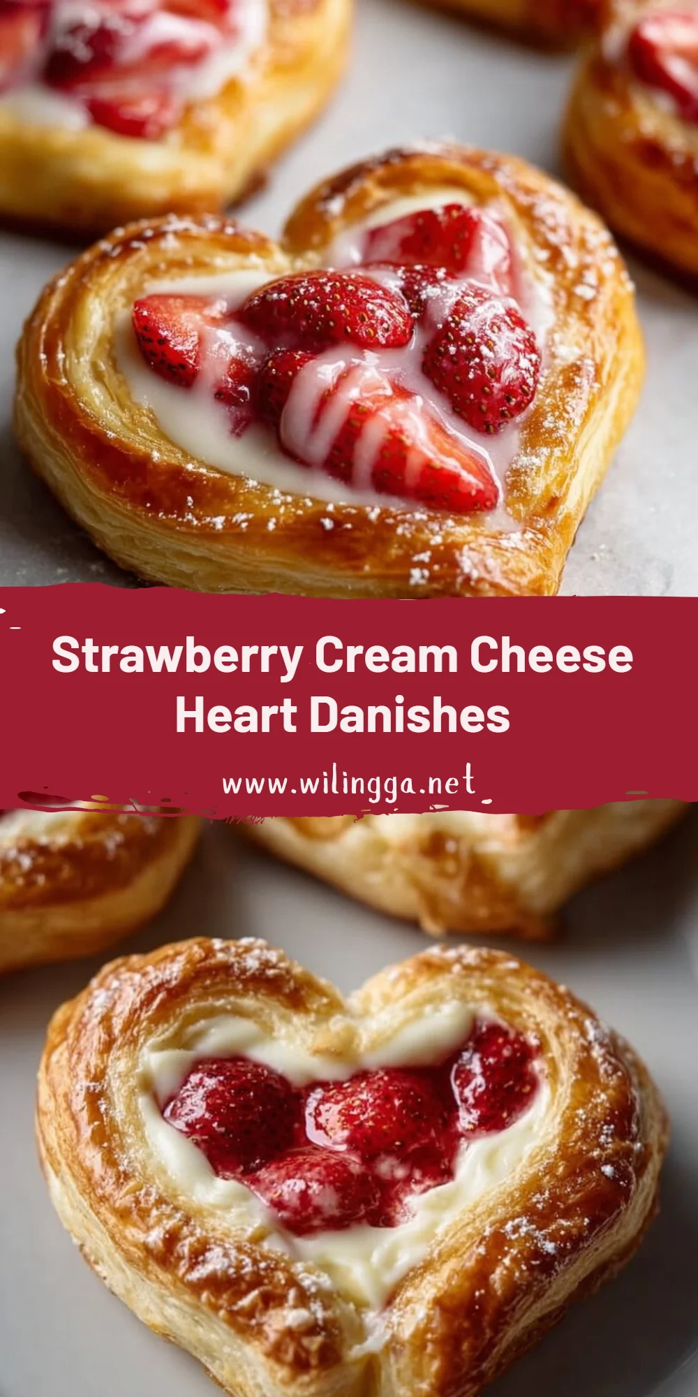 Strawberry Cream Cheese Heart Danishes