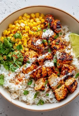 Delicious Street Corn Chicken Rice Bowl with vibrant toppings and spices