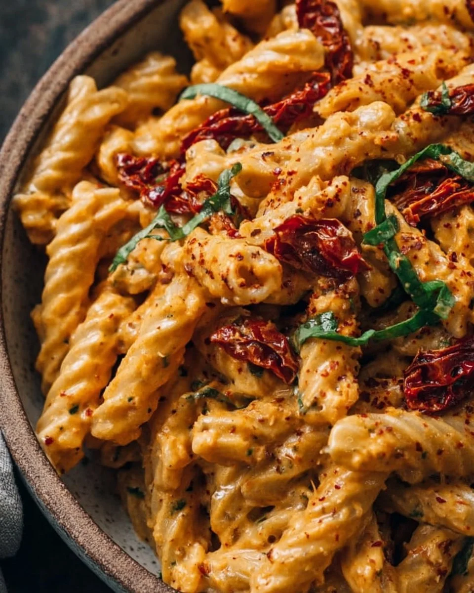 Vegan Creamy Sun-Dried Tomato Pasta (Vegan, Dairy-Free)