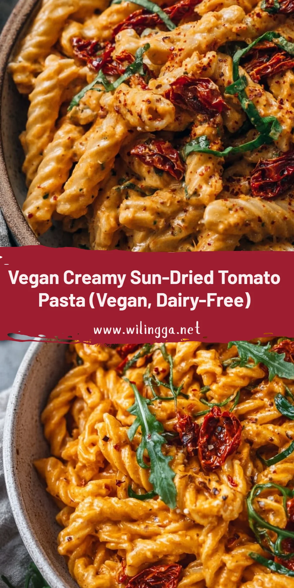 Vegan Creamy Sun-Dried Tomato Pasta (Vegan, Dairy-Free)