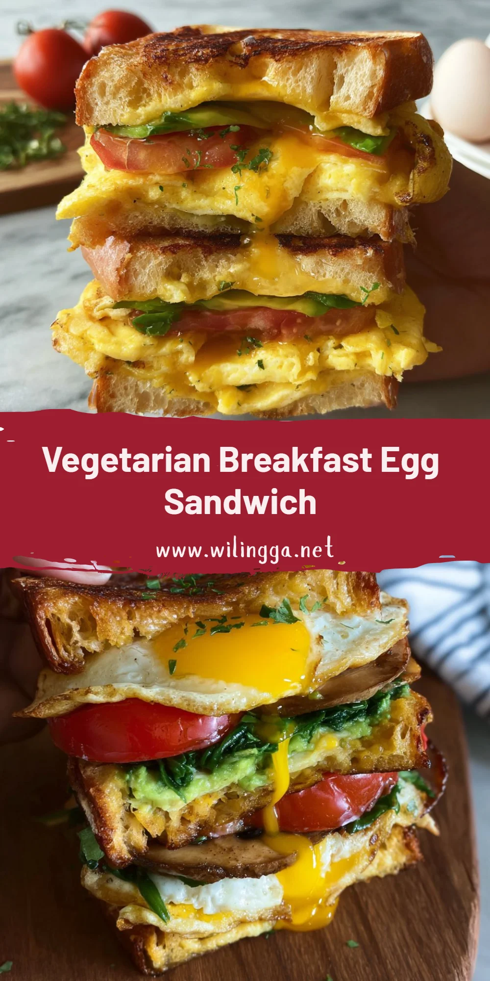 Vegetarian Breakfast Egg Sandwich