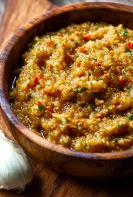 A jar of delicious homemade zacusca spread made from roasted vegetables