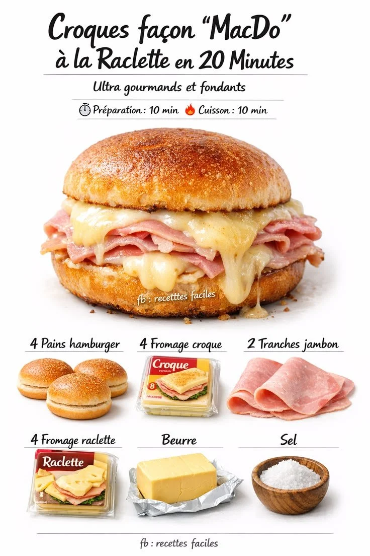 Croques façon “MacDo” à la Raclette en 20 Minutes