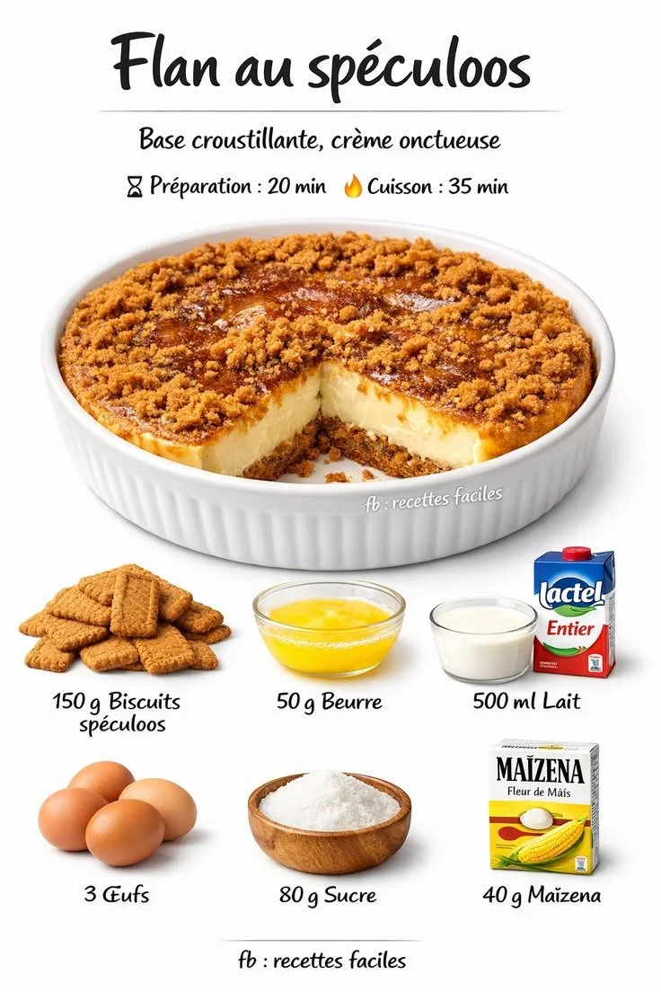 Flan au spéculoos
