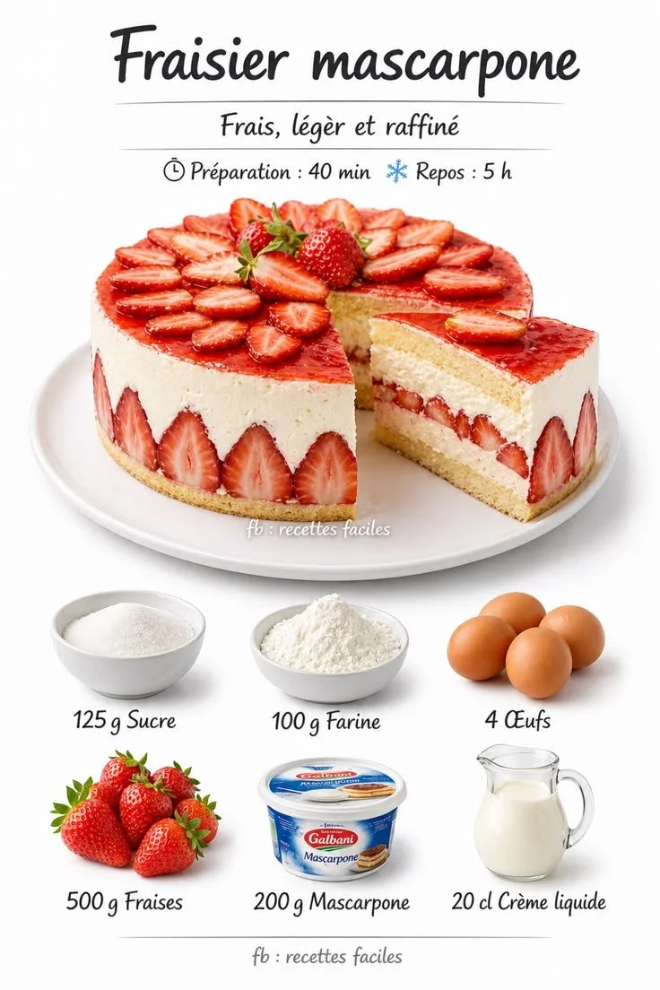 Fraisier mascarpone