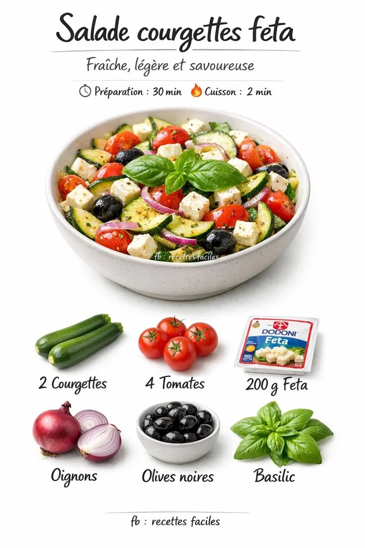 Salade de courgettes à la feta