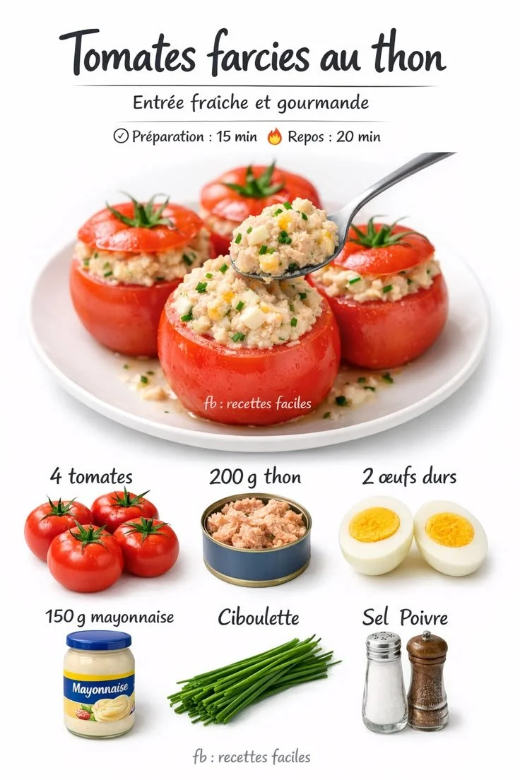 Tomates farcies au thon