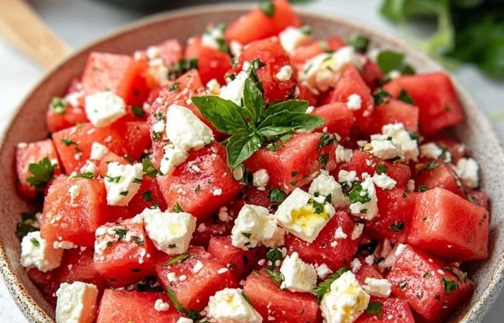 5-Minute Watermelon Feta Salad: Light & Refreshing