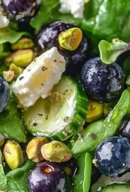 Blueberry Pistachio Spring Salad with fresh ingredients and vibrant colors