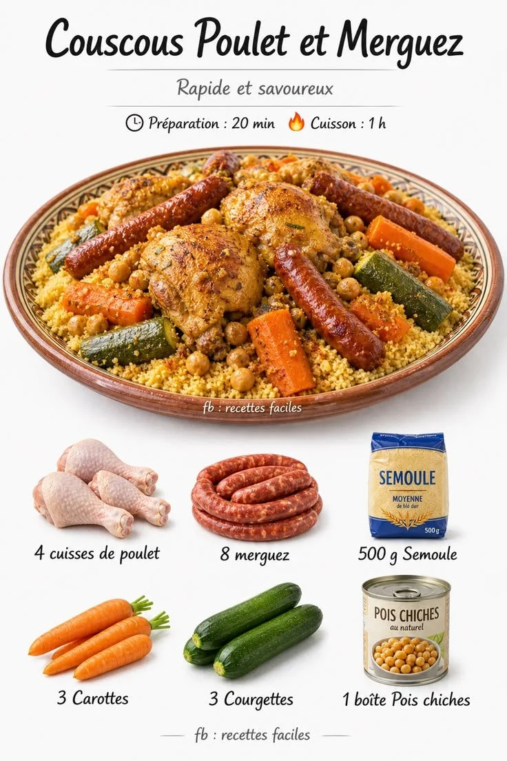 Chicken and Merguez Couscous