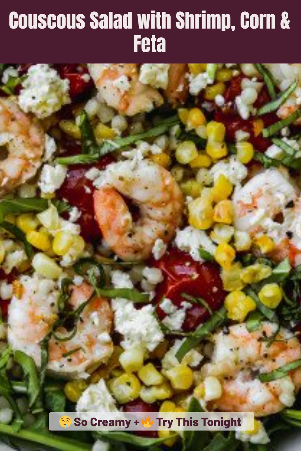 Couscous Salad with Shrimp, Corn & Feta