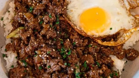 Crispy Beef Rice Bowl Ready in 20 Minutes