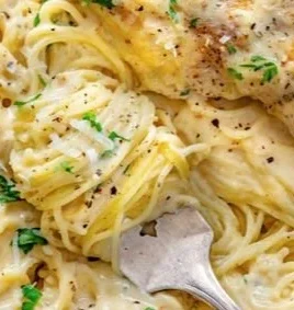 Delicious Crock Pot Angel Chicken freshly cooked and ready to serve
