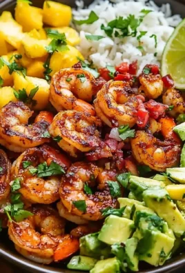 Delicious chili lime shrimp bowl with fresh ingredients and vibrant colors