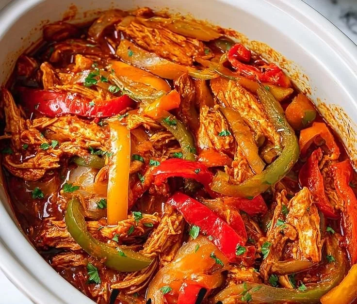 Easy Crockpot Chicken Fajitas