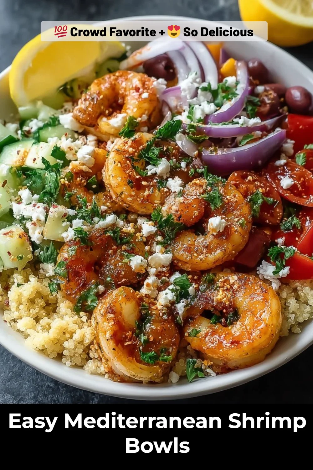 Easy Mediterranean Shrimp Bowls