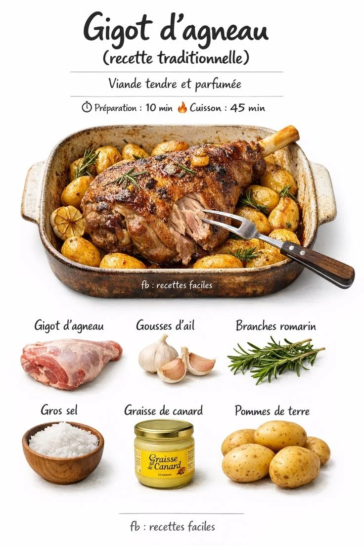 Gigot d’agneau (recette traditionnelle)