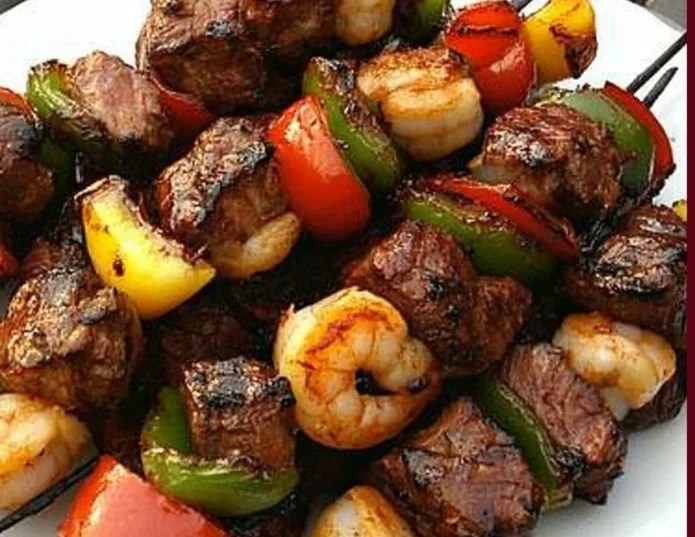 Grilled Steak & Shrimp Kabobs