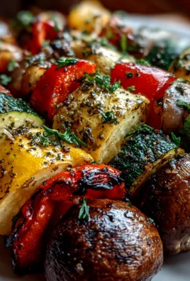 Delicious grilled veggie kabobs with colorful vegetables on skewers