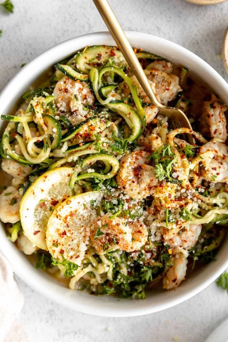 Healthy Shrimp Scampi