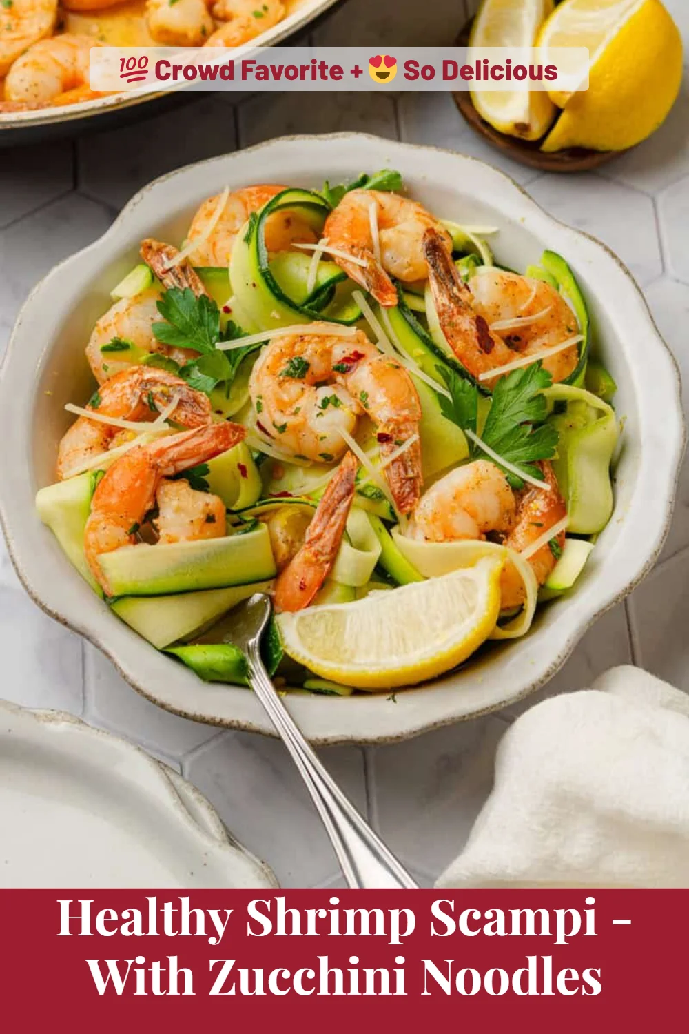 Healthy Shrimp Scampi - With Zucchini Noodles