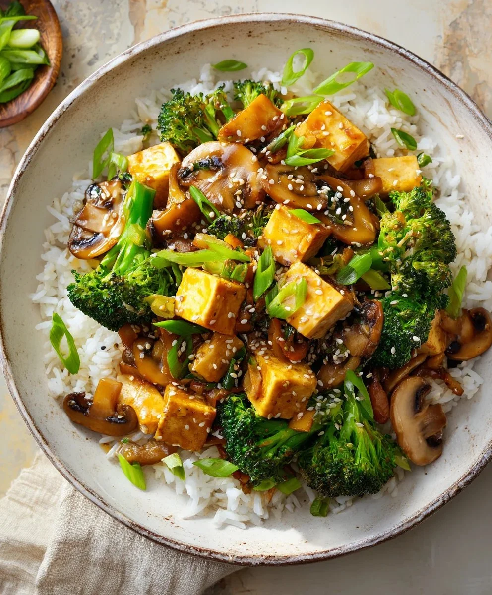 Mushroom and Tofu Stir-Fry (25-Minutes)