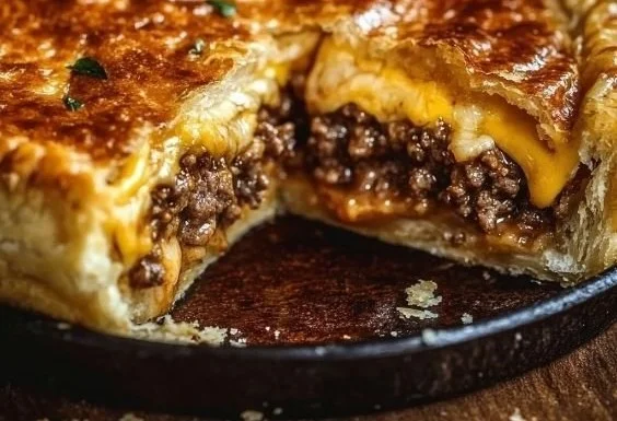 One-Pan Cheeseburger Pie Dinner