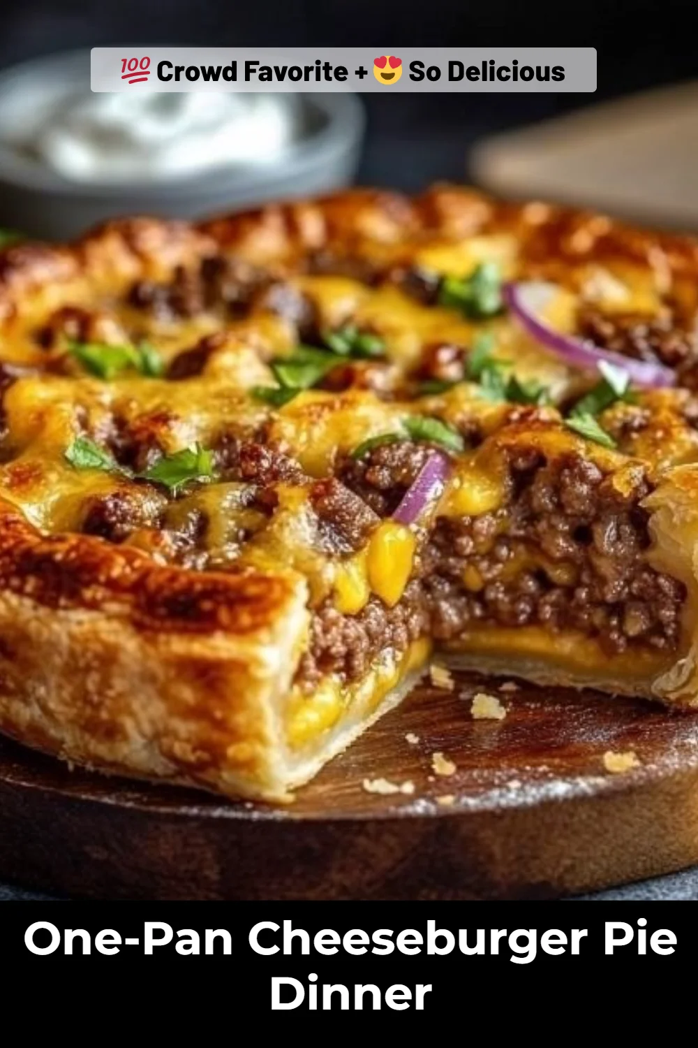 One-Pan Cheeseburger Pie Dinner