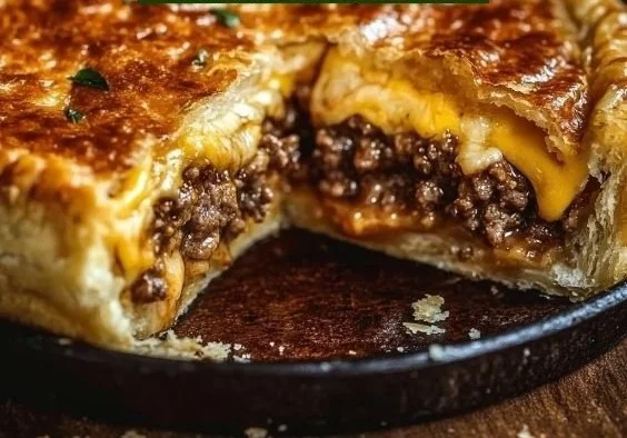 One-Pan Cheeseburger Pie Dinner