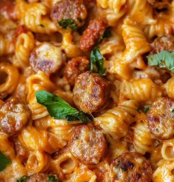 One Pot Cheesy Sausage Pasta