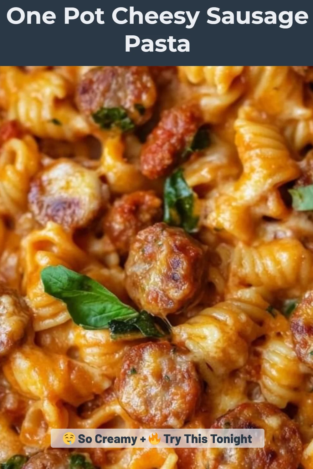 One Pot Cheesy Sausage Pasta