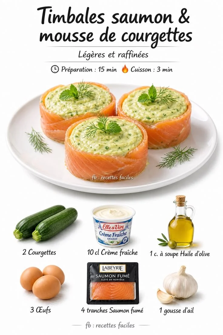 Salmon Timbales & Zucchini Mousse