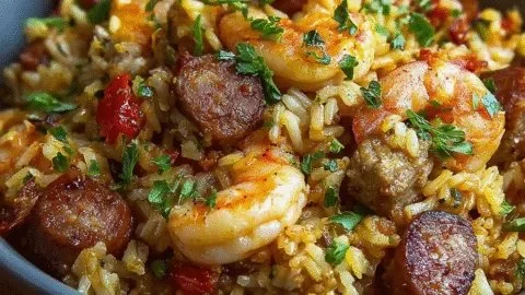 Shrimp Sausage Dirty Rice