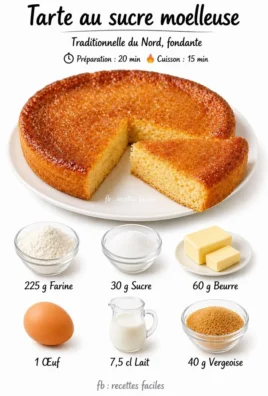 Soft Sugar Pie traditional recipe from the North