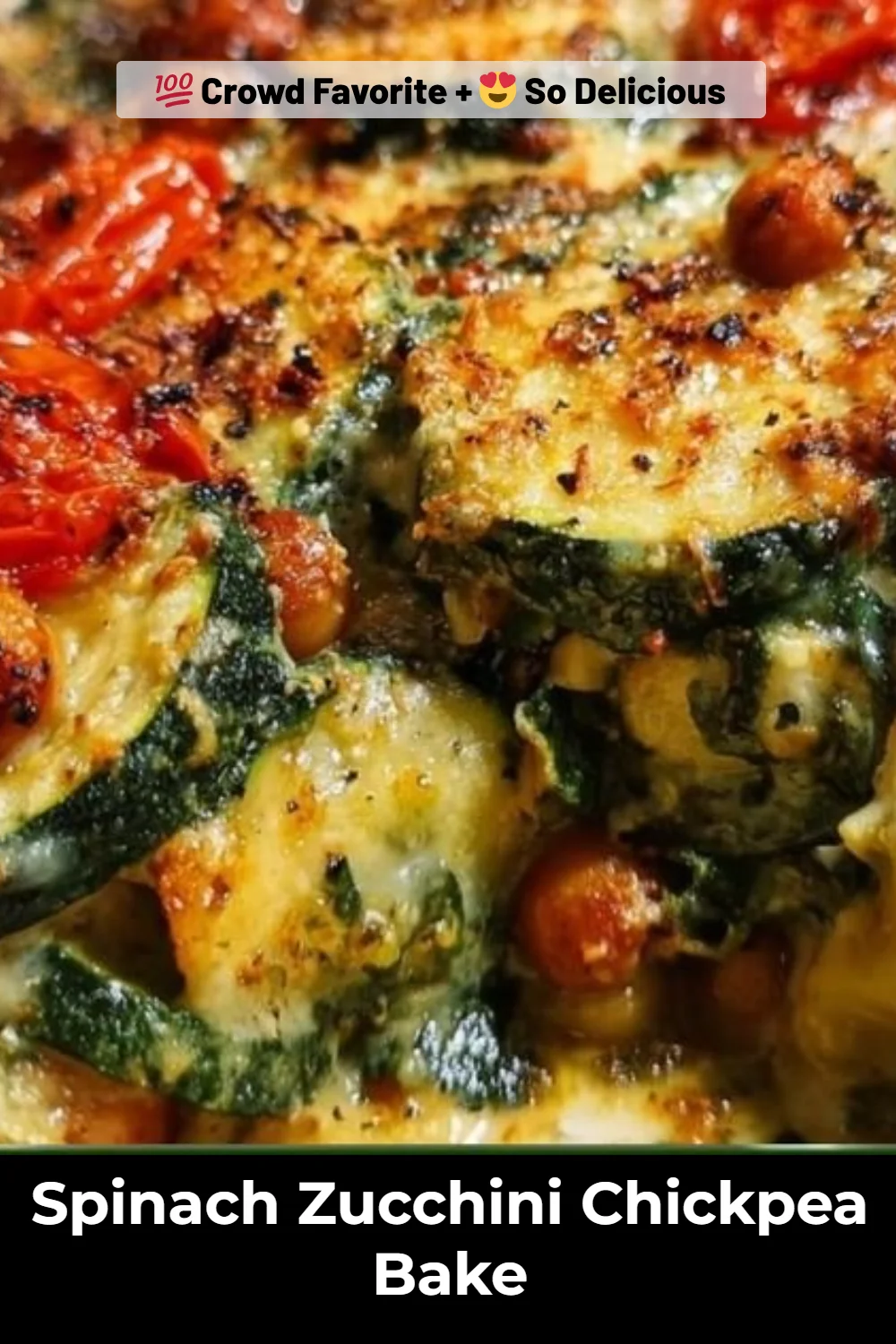 Spinach Zucchini Chickpea Bake