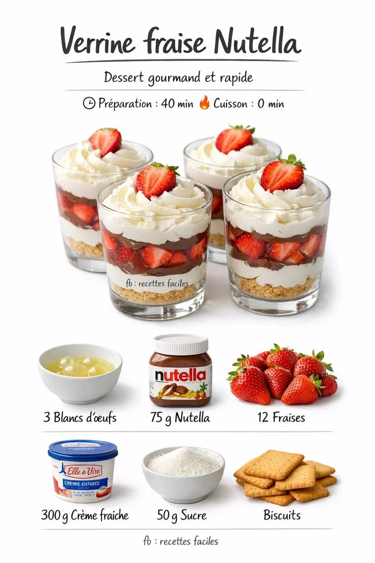 Strawberry Nutella Verrine