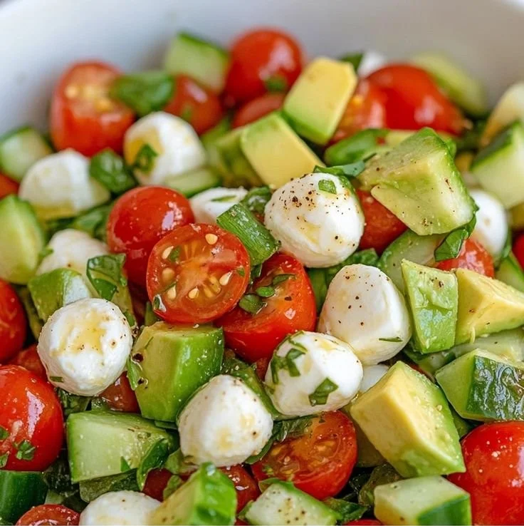 Tasty Cucumber Mozzarella Salad