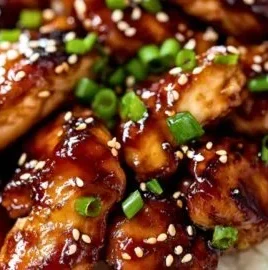 Delicious homemade teriyaki chicken served with rice and vegetables