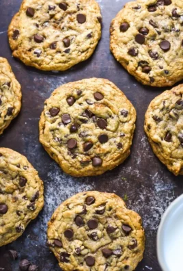 Deliciously chewy café-style chocolate chip cookies fresh out of the oven