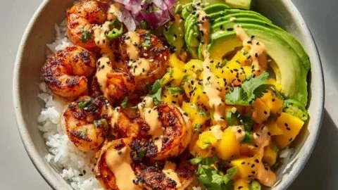 The Ultimate Charred Shrimp and Avocado Bowl